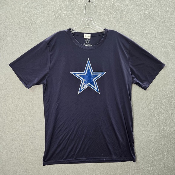 Dallas Cowboys Men Shirt XL Blue Logo Star Short Sleeve Crew Neck Tee - Picture 1 of 7